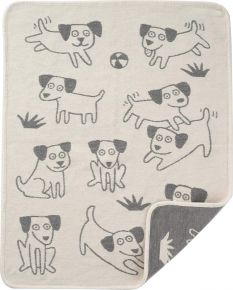 Klippan Playful Puppies Baby Chenille Decke (Öko-Tex) 70x90 cm