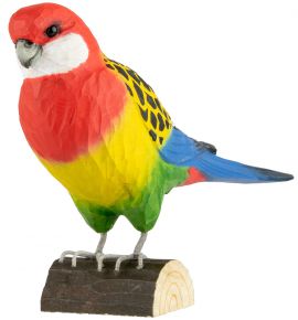 Wildlife Garden Decobird Rosella handgeschnitzt