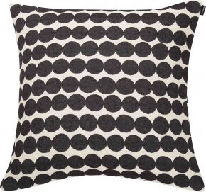 Marimekko Räsymatto Kissenhülle 50x50 cm gewebtes Muster schwarz, weiß