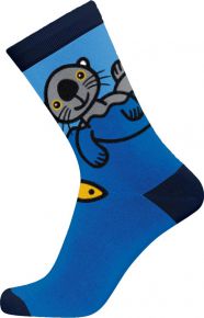 Bo Bendixen Unisex Strümpfe blau Seeotter