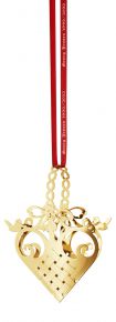 Georg Jensen Weihnachten 1992 / 2022 Mobile Rotkehlchennest gold