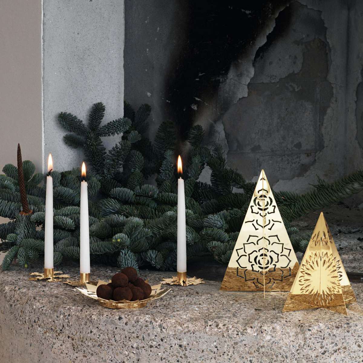 Jensen Weihnachten 2020 Tischdekoration Baum gold