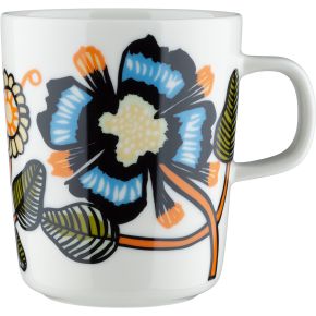 Marimekko Tiara Oiva Tasse / Becher 0,25 l creme, waldgrün, schwarz