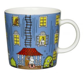 Moomin by Arabia Mumins Haus Tasse / Becher 0,3 l blau, mehrfarbig