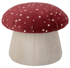 Bloomingville Lue Kinderpouff Höhe 30 cm Ø 37 cm rot, beige