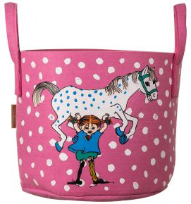 Muurla Pippi Langstrumpf Pippi & Pferd Aufbewahrungskorb aus recyceltem PET Höhe 31 cm Ø 35 cm