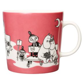 Moomin by Arabia Mumins Tasse / Becher 0,4 l rosa, cremeweiß, schwarz