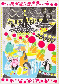 Vallila Mumin Juhlat (Kirmes) Teppich 140x200 cm mehrfarbig