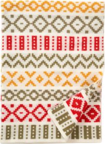 Klippan Torp Wolldecke 130x180 cm (Öko-Tex) mehrfarbig