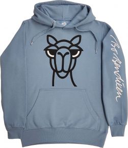 Bo Bendixen Unisex Kapuzenpullover Fleece (Öko-Tex) Print Kamel blaugrau