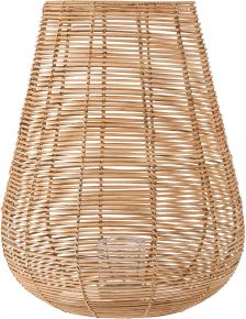 Bloomingville Laterne mit Glaseinsatz Rattan Höhe 56 cm Ø 45 cm natur Sarona