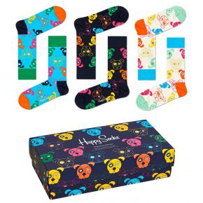 Happy Socks Unisex Strümpfe Hundemix Geschenkbox 3 Stk.