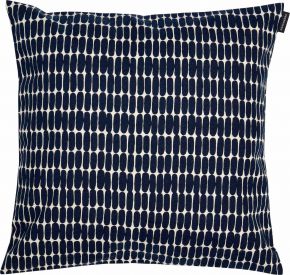 Marimekko Alku (Anfang) Kissenhülle 40x40 cm (Öko-Tex) natur, dunkelblau