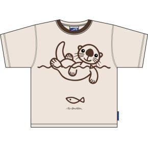 Bo Bendixen Unisex Kinder T-Shirt off white, braun Seeotter