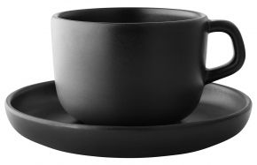 Eva Solo Nordic Kitchen Tasse 0,2 l mit Untertasse schwarz