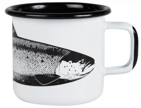 Muurla Nordic Der Lachs Tasse / Becher Emaille 0,37 l