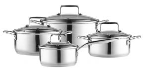 Morsø 79Nord Topfset mit Glasdeckel 4 tlg. 1,3 l / 1,7 l / 2,4 l / 4,0 l