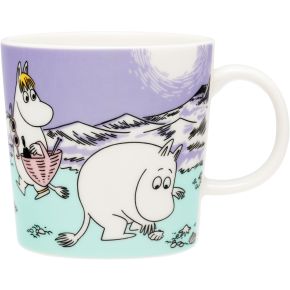 Moomin by Arabia Mumins Strandtag Tasse / Becher 0,3 l violett, hellblau, creme
