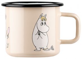 Muurla Mumins Retro Snorkmädchen Tasse / Becher Emaille 0,37 l beige, mehrfarbig