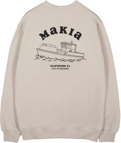 Makia Clothing Herren Sweatshirt Fleece mit Print Boat