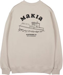 Makia Clothing Herren Sweatshirt Fleece mit Print Boat