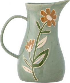 Bloomingville Krug 2,2 l / Vase Höhe 25,5 cm grün, orange, beige Tangier