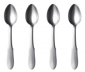 Georg Jensen Mitra Teelöffel / Kinderlöffel lang 4 Stk. matt