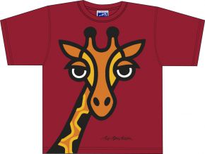 Bo Bendixen Unisex Kinder T-Shirt rot Giraffe