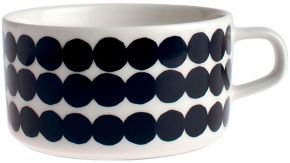 Marimekko Siirtolapuutarha (Schrebergarten) Oiva Tasse 0,25 l schwarz, cremeweiß