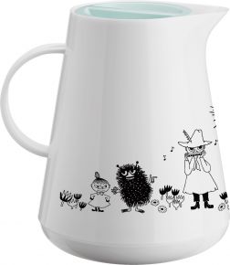 Rig Tig Mumin Hottie Isolierkanne 1 l Muminfamile & Sniff weiß, dunkelgrün, mint