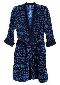 Bo Bendixen Unisex Bademantel Nordsee blau