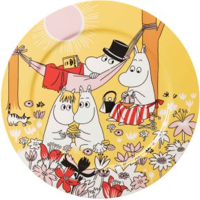 Moomin by Arabia Mumins Familienzeit Platte Ø 30 cm gelb, mehrfarbig
