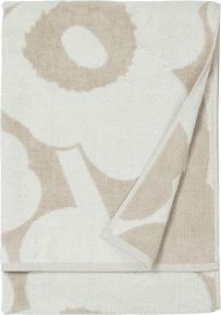 Marimekko Unikko Duschtuch 70x150 cm beige, weiß
