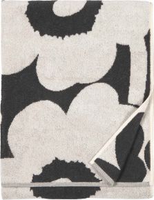 Marimekko Unikko Duschtuch 70x150 cm anthrazit, cremeweiß