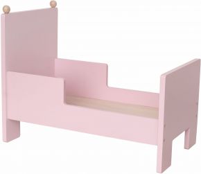 Jabadabado Puppenbett Holz pink 42x24x34 cm