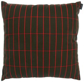 Marimekko Tiiliskivi (Ziegelstein) Kissenhülle 40x40 cm dunkelgrün, rot
