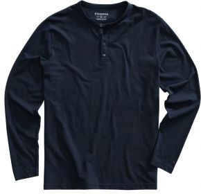 REDGREEN Herren Shirt mit Langarm Mao Kragen (Öko-Tex) dark navy Clementin