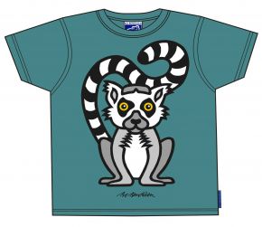 Bo Bendixen Unisex Kinder T-Shirt grün Lemur