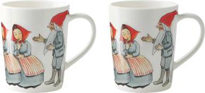 Design House Elsa Beskow Glöggtasse Weihnachtsfamilie 0,1 l 2 Stk. rot, creme, grau