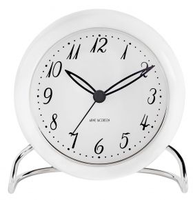 Arne Jacobsen Clocks LK Tischuhr mit Weckfunktion Höhe 12 cm