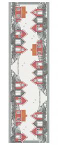 Ekelund Maritim Schäreninsel Tischläufer (Öko-Tex) 35x120 cm rot, weiß, grau