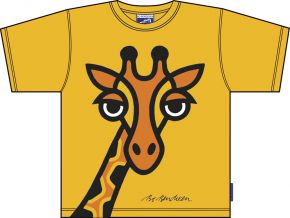 Bo Bendixen Unisex Kinder T-Shirt gelb Giraffe