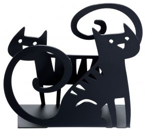 Bengt & Lotta Katze Papierserviettenständer Höhe 13 cm schwarz