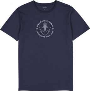 Makia Clothing Herren T-Shirt Hook mit Print Anker