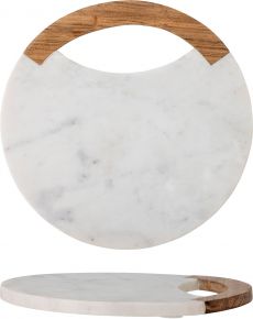 Bloomingville Schneidebrett Marmor Ø 30 cm weiß Daniela
