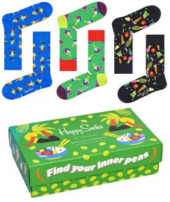 Happy Socks Unisex Strümpfe Healthy Lifestyle Geschenkbox 3 Stk.