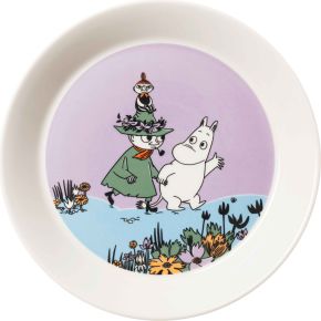 Moomin by Arabia Mumins Freunde für immer Teller Ø 19 cm violett, creme