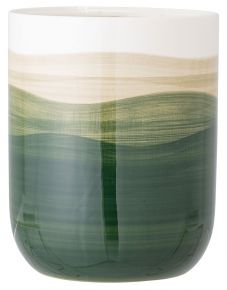 Bloomingville Darell Vase Höhe 25,5 cm grün, braun, weiß