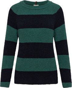 REDGREEN Damen Pullover Rundausschnitt Blockstreifen Kimberly mid green striped