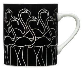Bo Bendixen Becher Flamingo schwarz silber 0,3 l